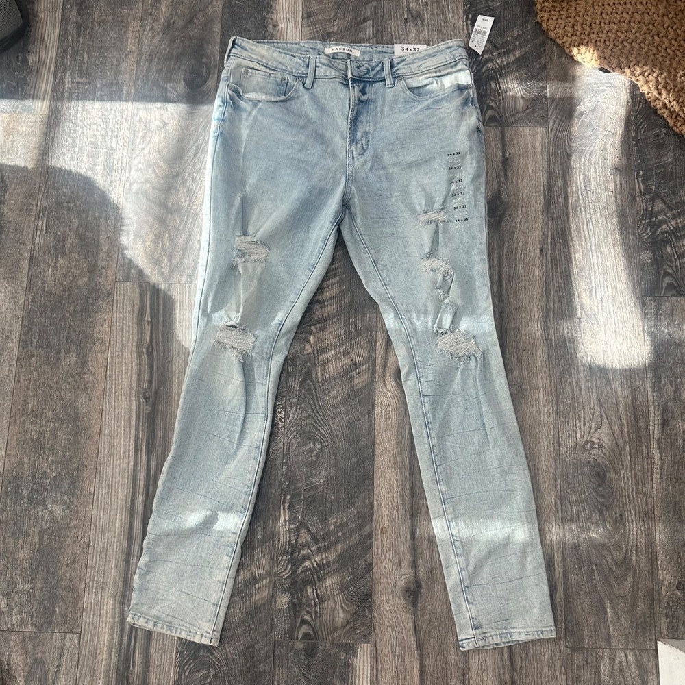 pacific sunwear,‎ stacked skinny jeans 34x32 new with tags.